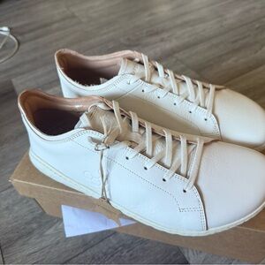 Vivo Barefoot Cream Leather Athletic Shoes